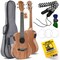 Pyle Acoustic-Electric Ukulele - Solid Top Mahogany Ukulele with Full Starter Package PUKTEA22 - alternate 1
